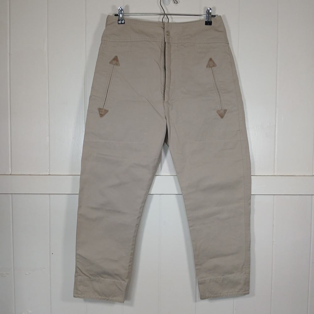 Isabel Marant Etoile Raluniae Trousers Women 40 Beige Cotton Canvas Pants